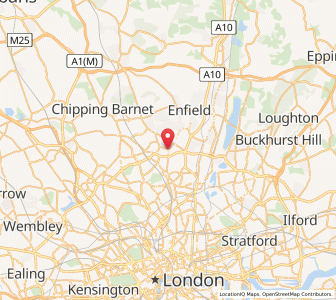 Map of Palmers Green, EnglandEngland