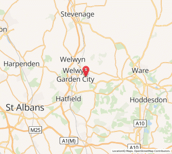 Map of Panshanger, EnglandEngland