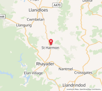 Map of Pant-y-dwr, WalesWales