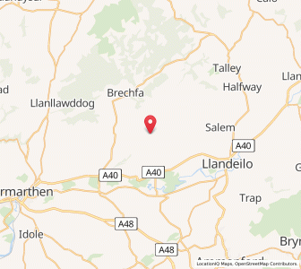 Map of Pantglas Hall, WalesWales