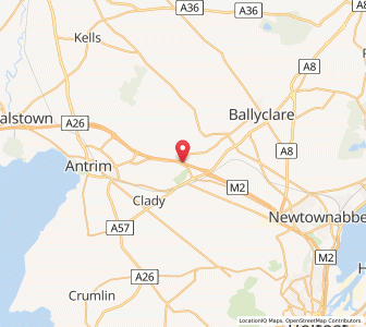 Map of Parkgate, Northern IrelandNorthern Ireland