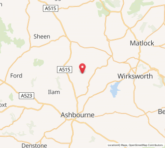 Map of Parwich, EnglandEngland