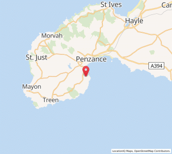 Map of Paul, EnglandEngland