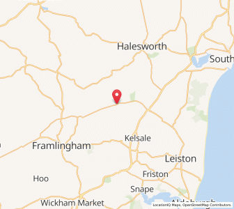 Map of Peasenhall, EnglandEngland