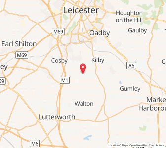 Map of Peatling Magna, EnglandEngland