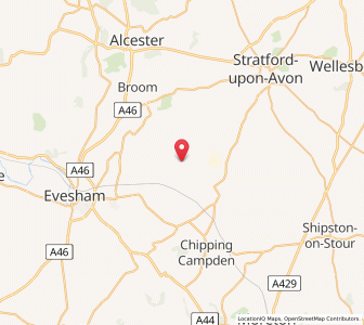 Map of Pebworth, EnglandEngland