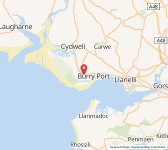 Map of Pembrey, WalesWales