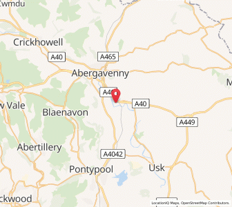 Map of Pen-pergwm, WalesWales