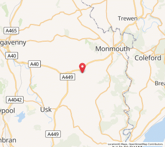 Map of Pen y Clawdd, WalesWales