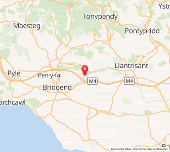 Map of Pencoed, WalesWales