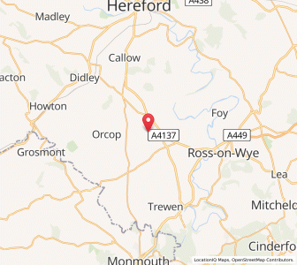 Map of Pencoyd, EnglandEngland