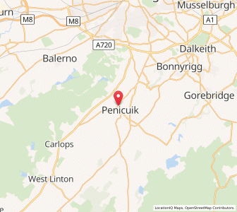 Map of Penicuik, ScotlandScotland