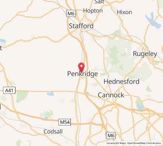 Map of Penkridge, EnglandEngland