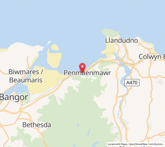 Map of Penmaenmawr, WalesWales
