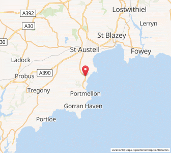 Map of Pentewan, EnglandEngland