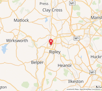 Map of Pentrich, EnglandEngland