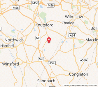 Map of Peover Superior, EnglandEngland