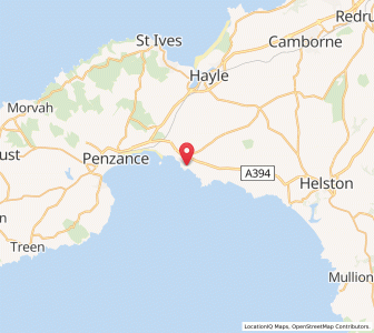 Map of Perranuthnoe, EnglandEngland