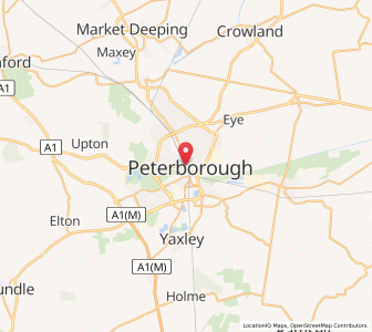 Map of Peterborough, EnglandEngland
