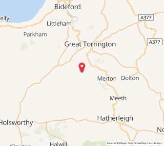 Map of Peters Marland, EnglandEngland