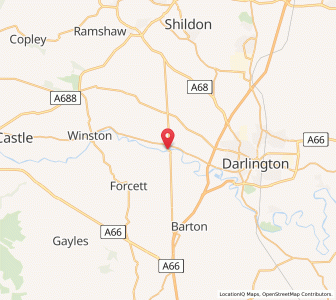 Map of Piercebridge, EnglandEngland