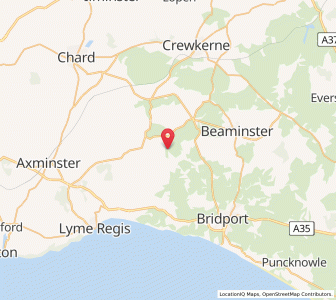 Map of Pilsdon, EnglandEngland