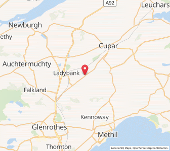 Map of Pitlessie, ScotlandScotland