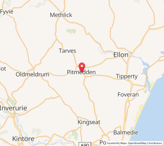 Map of Pitmedden, ScotlandScotland