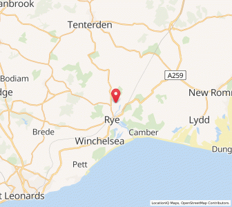 Map of Playden, EnglandEngland