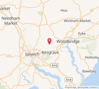 Map of Playford, EnglandEngland