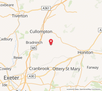 Map of Plymtree, EnglandEngland