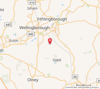 Map of Podington, EnglandEngland