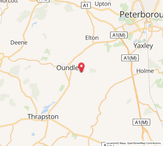 Map of Polebrook, EnglandEngland