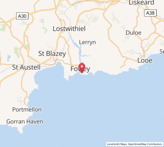 Map of Polruan, EnglandEngland