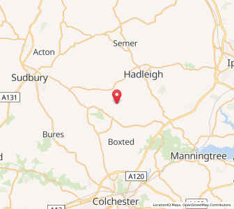Map of Polstead, EnglandEngland