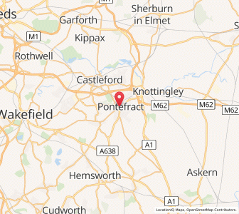 Map of Pontefract, EnglandEngland