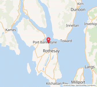 Map of Port Bannatyne, ScotlandScotland