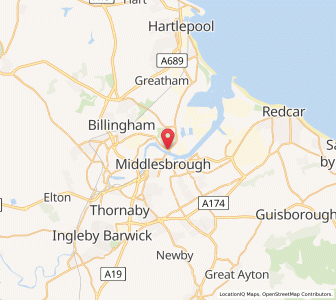 Map of Port Clarence, EnglandEngland