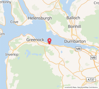 Map of Port Glasgow, ScotlandScotland