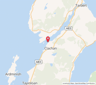 Map of Portachoillan, ScotlandScotland