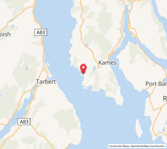 Map of Portavadie, ScotlandScotland