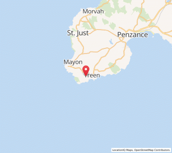 Map of Porthcurno, EnglandEngland