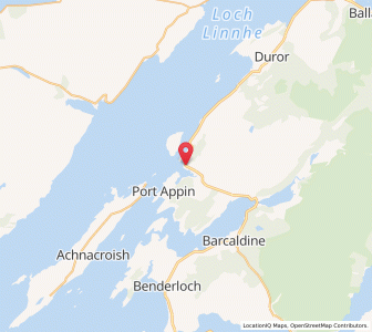 Map of Portnacroish, ScotlandScotland