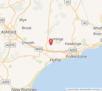 Map of Postling, EnglandEngland