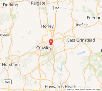 Map of Pound Hill, EnglandEngland