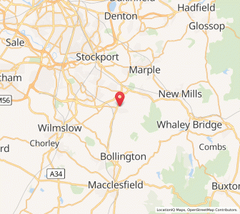 Map of Poynton, EnglandEngland