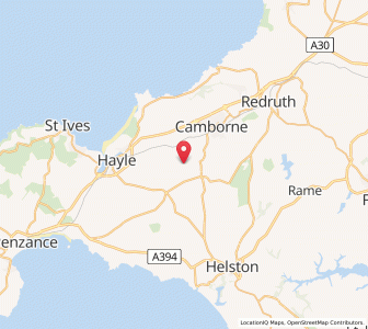 Map of Praze an Beeble, EnglandEngland