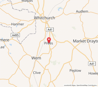 Map of Prees, EnglandEngland