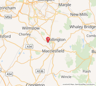 Map of Prestbury, EnglandEngland