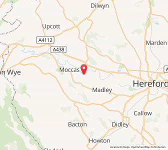 Map of Preston on Wye, EnglandEngland